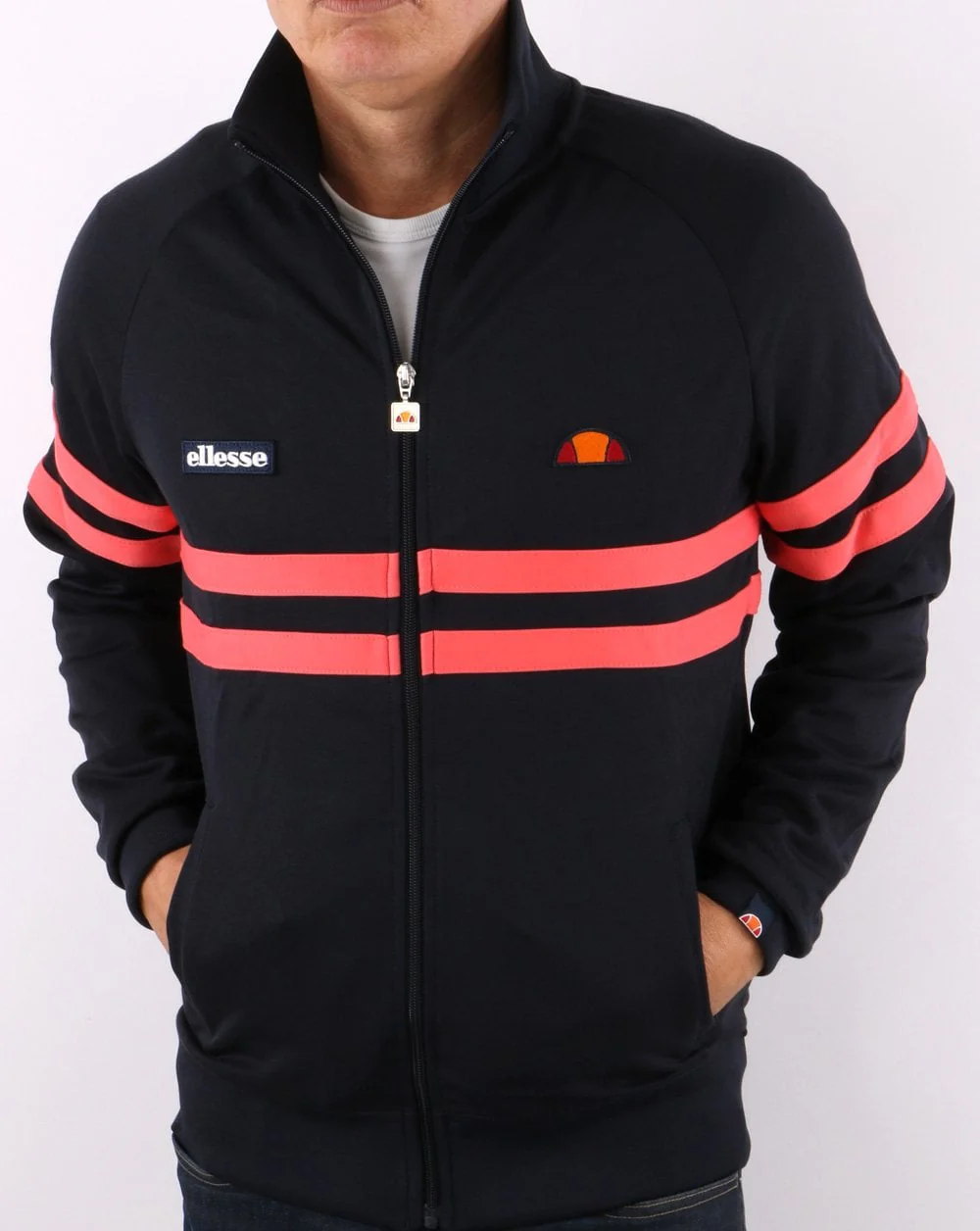 Ellesse Rimini Track Top Navy/Coral