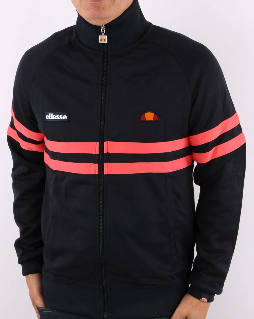 Ellesse Rimini Track Top Navy/Coral - Image 4