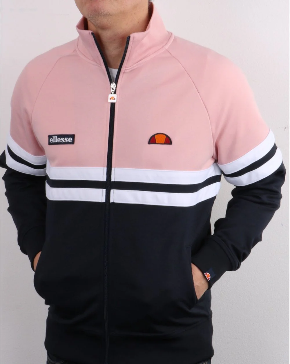 Ellesse Rimini Track Top Navy / Pink - Image 3