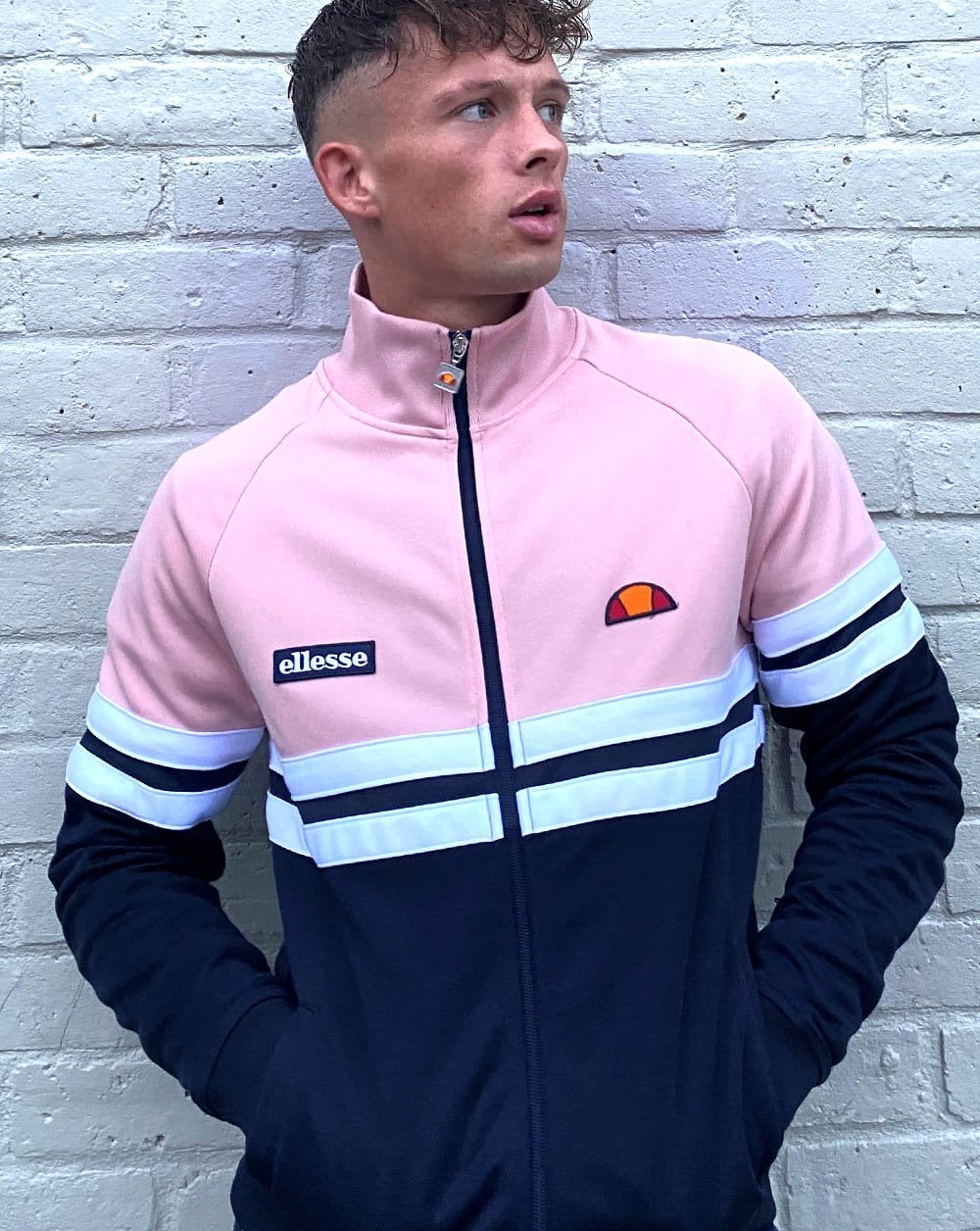 Ellesse Rimini Track Top Navy / Pink - Image 5