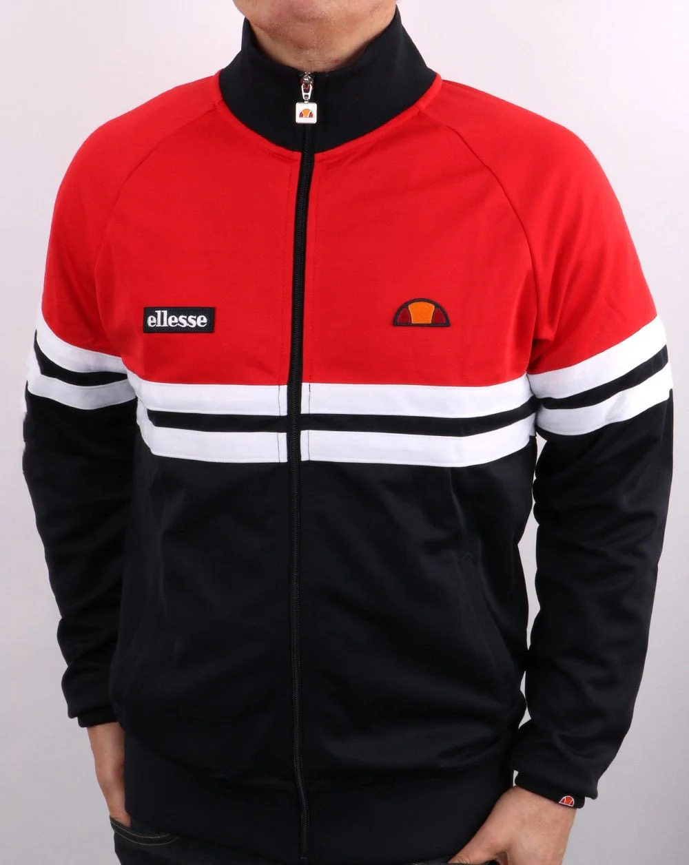 Ellesse Rimini Track Top Navy/Red - Image 2