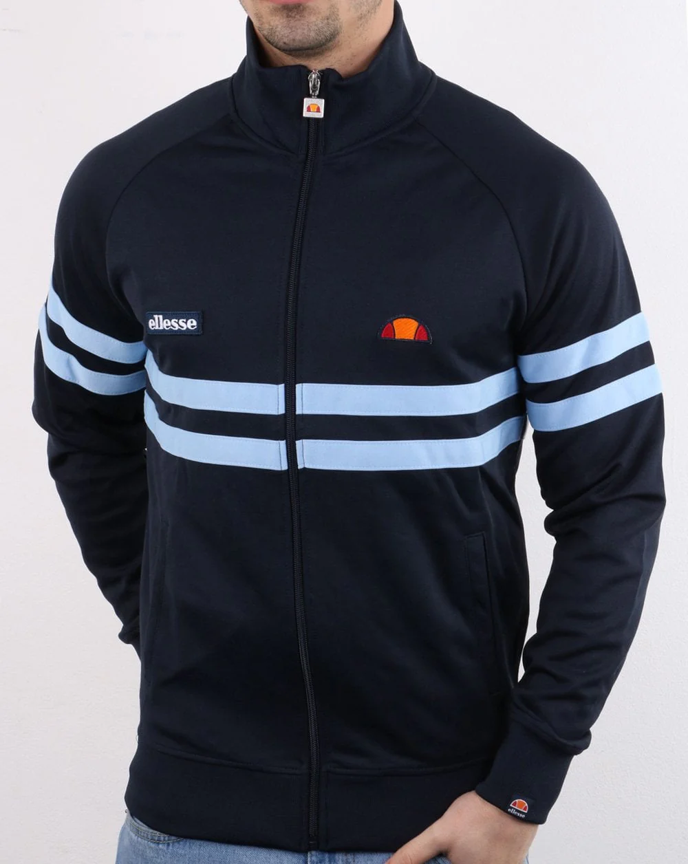 Ellesse Rimini Track Top Navy/Sky - Image 2