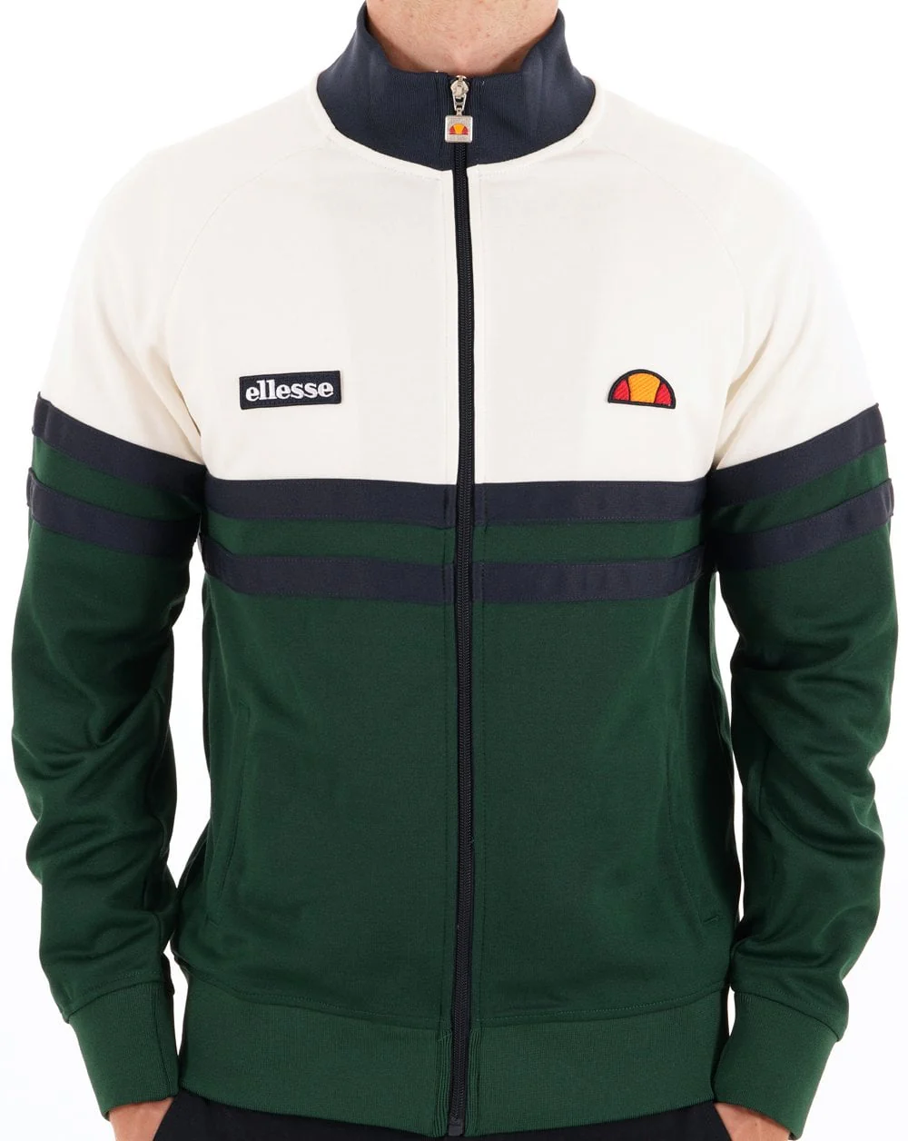 Ellesse Rimini Track Top Off White Green