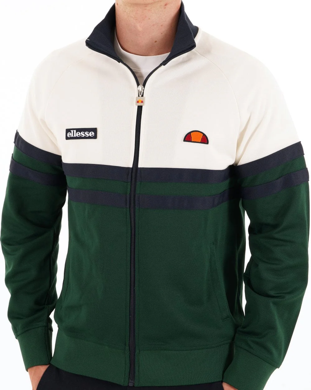 Ellesse Rimini Track Top Off White Green - Image 4