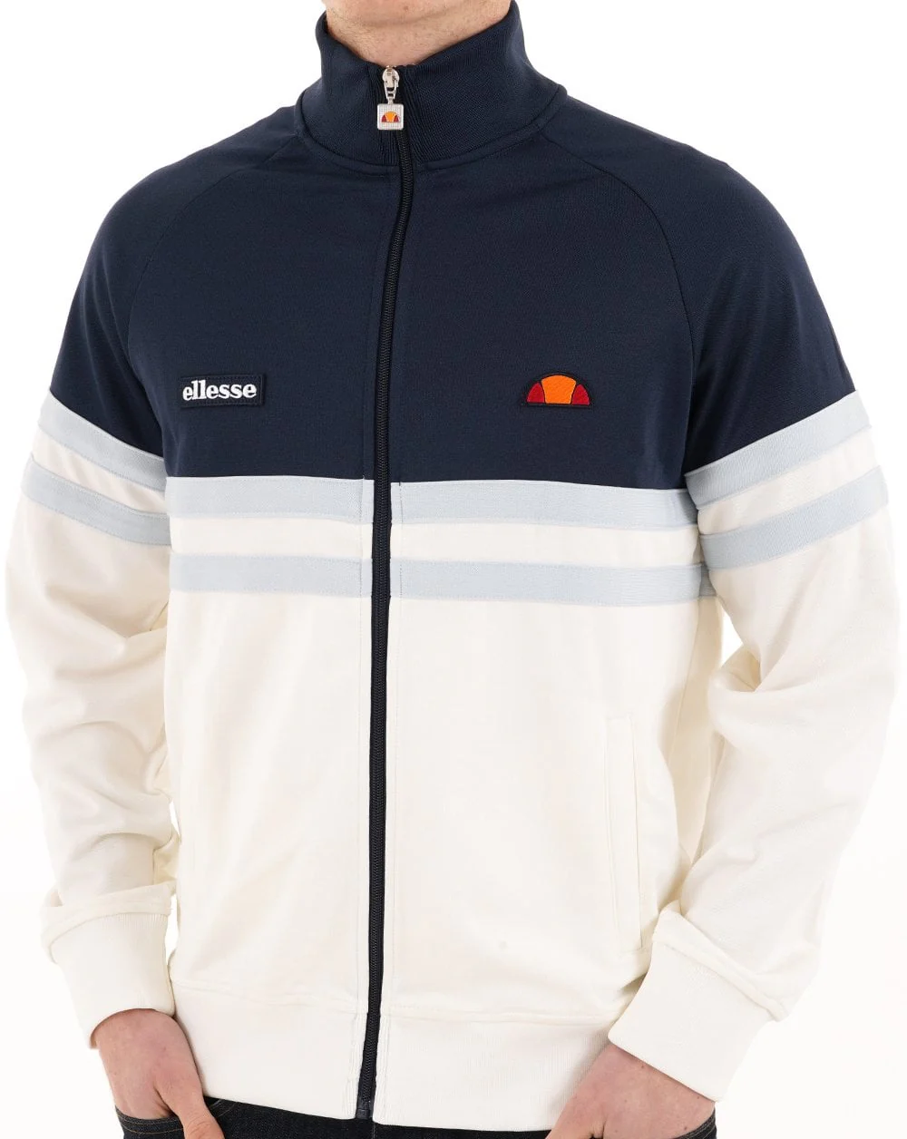 Ellesse Rimini Track Top Off White/Navy - Image 2
