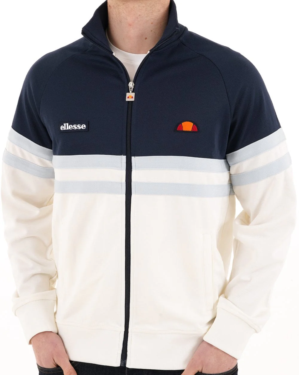 Ellesse Rimini Track Top Off White/Navy - Image 3
