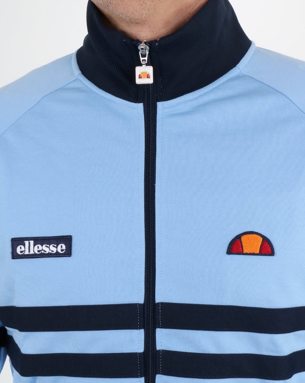 Ellesse Rimini Track Top Sky Blue/Navy - Image 2