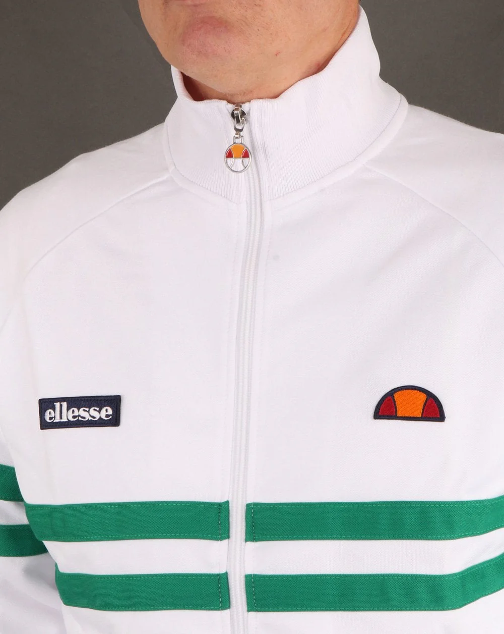 Ellesse Rimini Track Top White/Green - Image 2