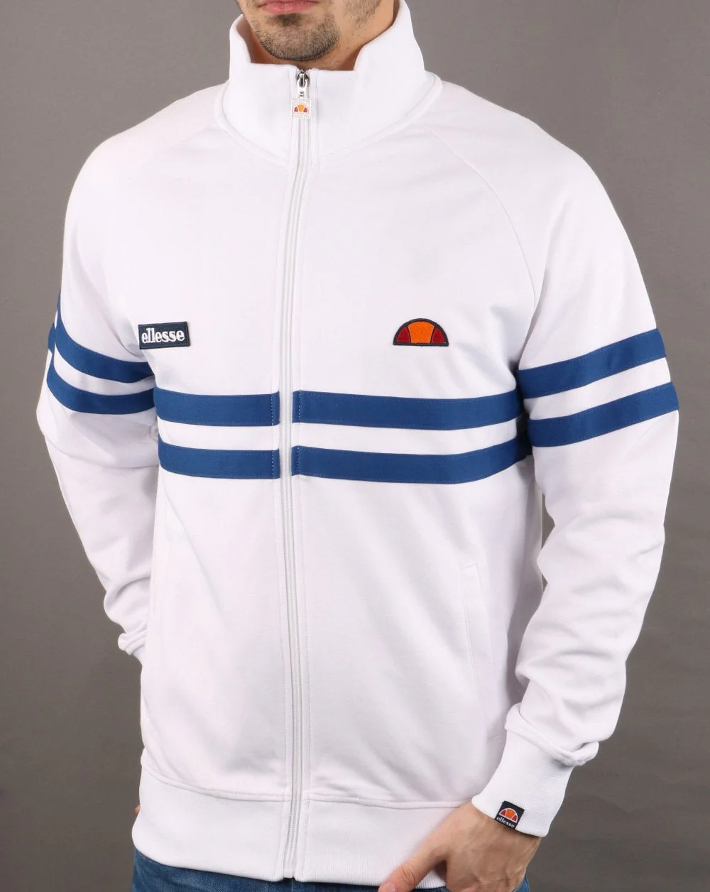 Ellesse Rimini Track Top White/navy