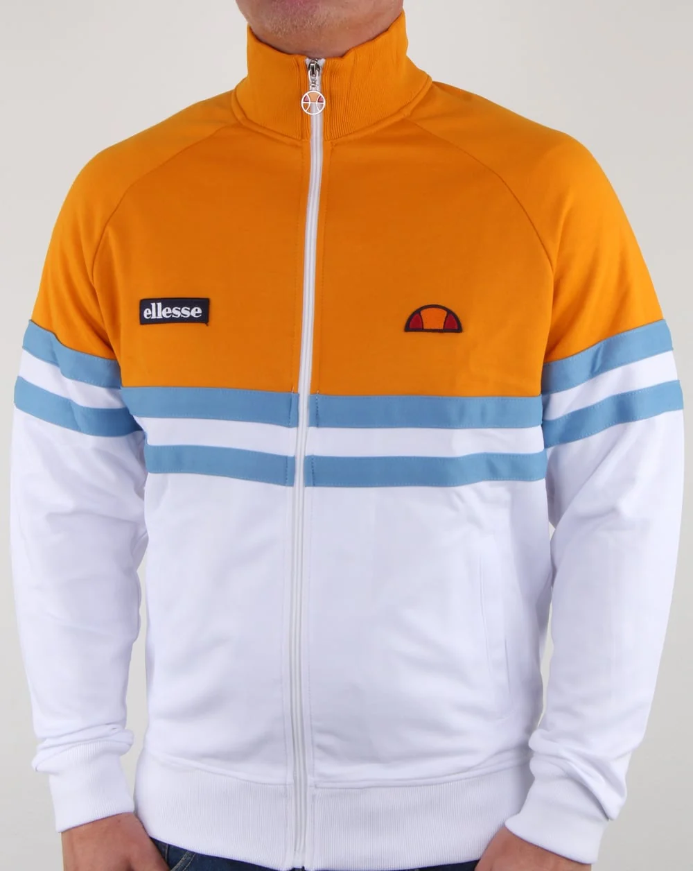 Ellesse Rimini Track Top White/Orange/Sky - Image 3