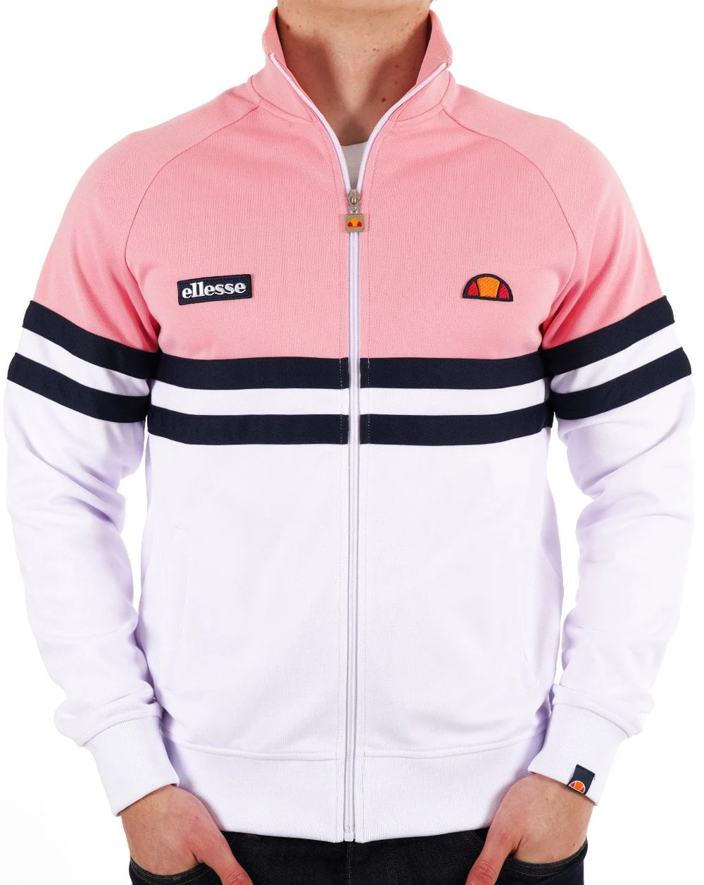 Ellesse Rimini Track Top White/Pink - Image 3