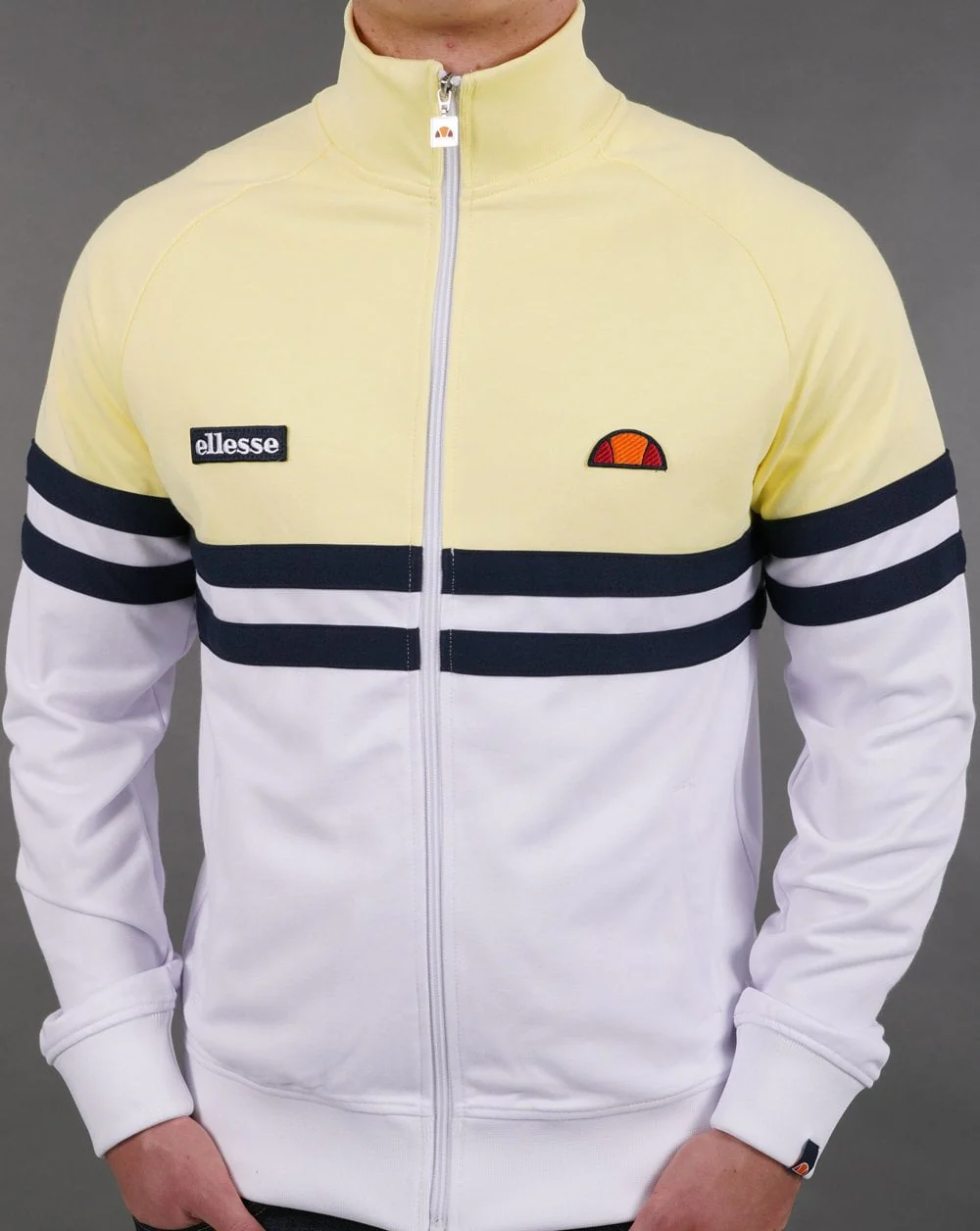 Ellesse Rimini Track Top White/Yellow