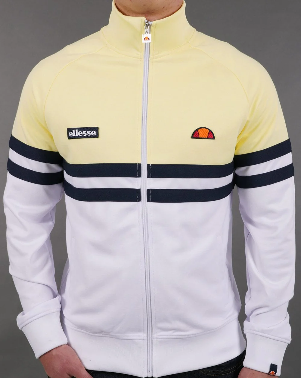 Ellesse Rimini Track Top White/Yellow - Image 4