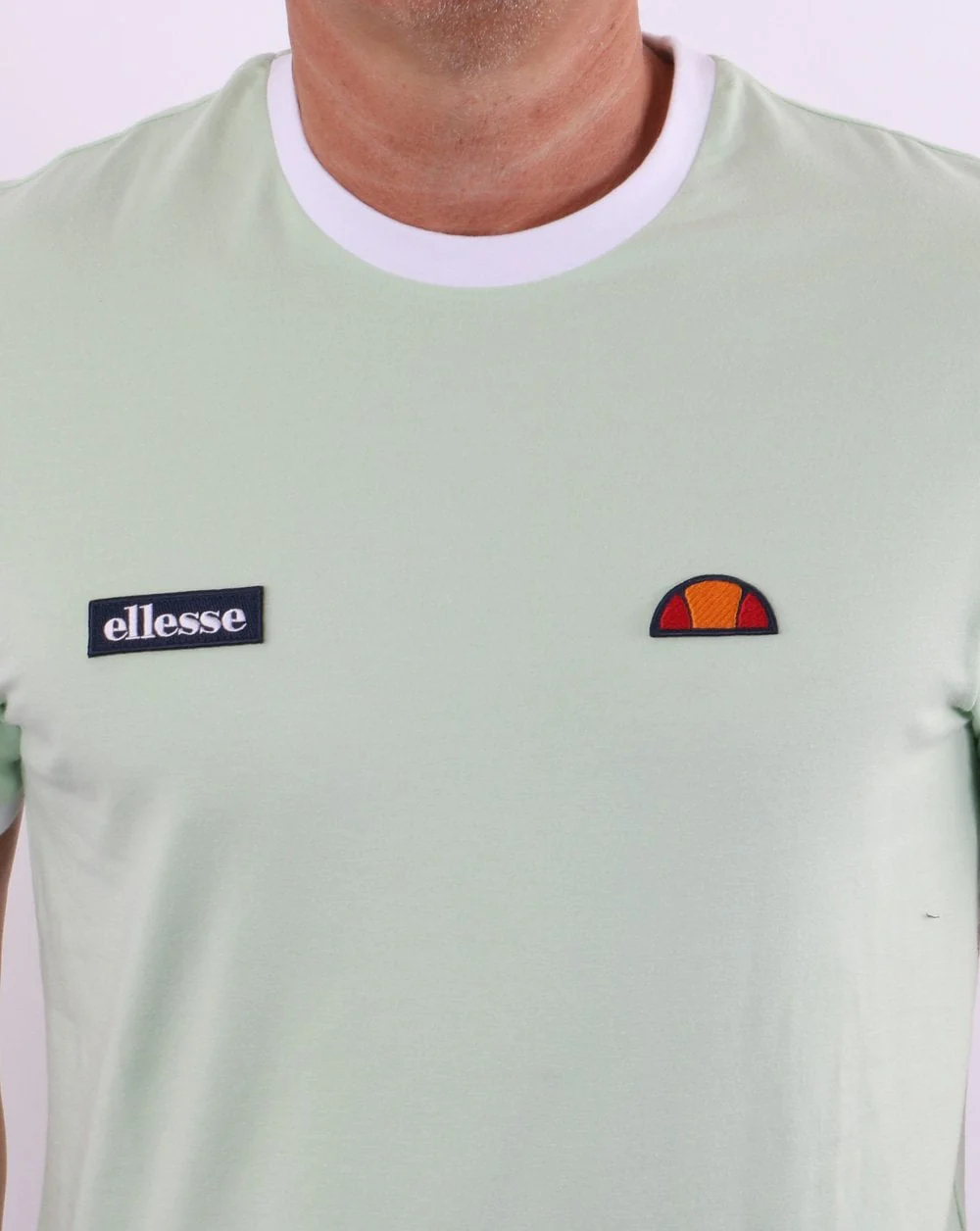 Ellesse Ringer T Shirt Light Green - Image 2