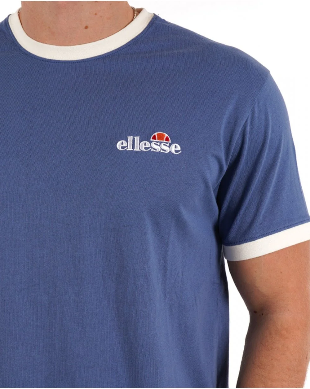 Ellesse Ringer T Shirt Light Navy - Image 2