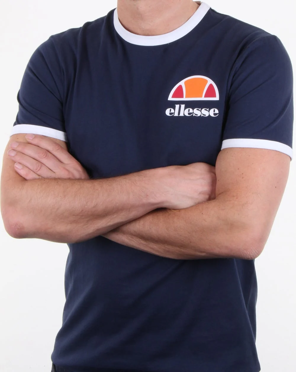 Ellesse Ringer T Shirt Navy - Image 3