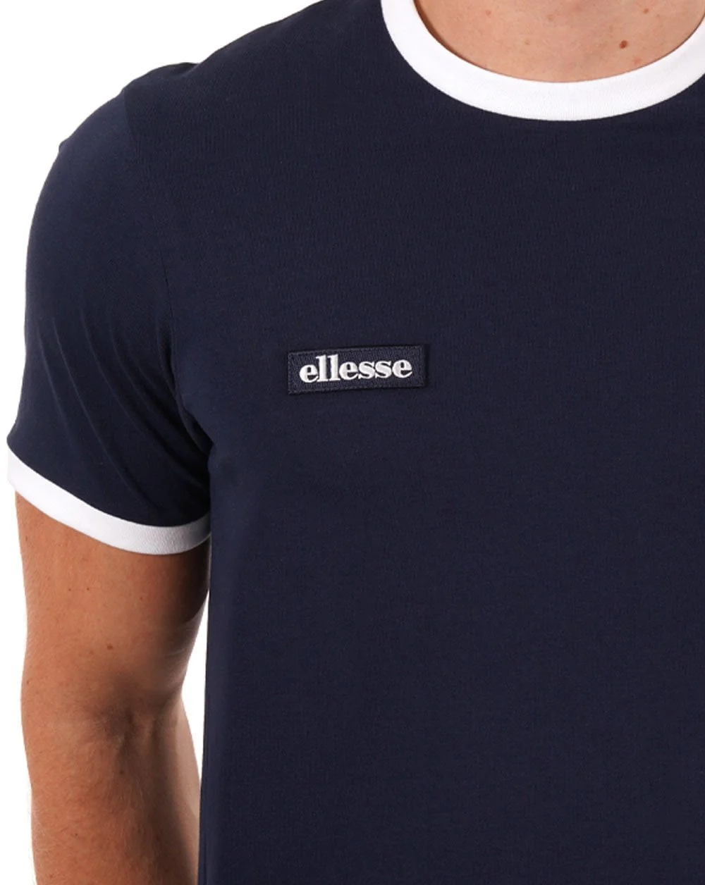 Ellesse Ringer T Shirt Navy/White - Image 2