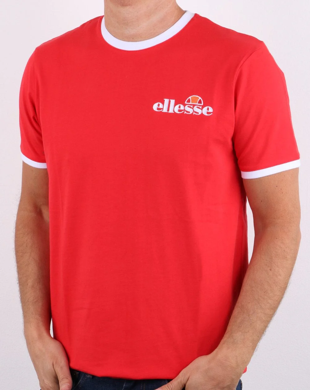 Ellesse Ringer T Shirt Red