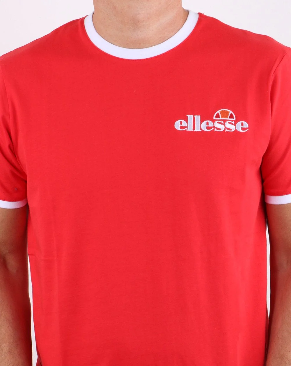 Ellesse Ringer T Shirt Red - Image 3