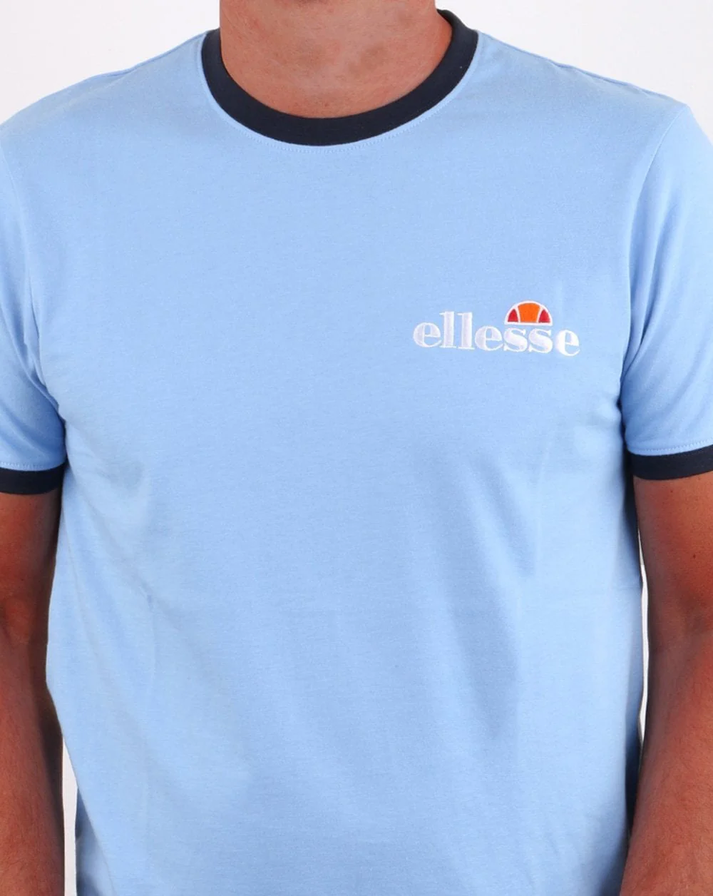 Ellesse Ringer T Shirt Sky Blue - Image 4