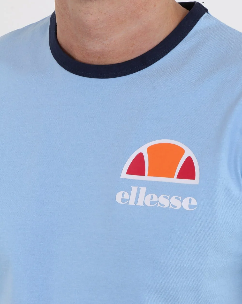 Ellesse Ringer T Shirt Sky Blue - Image 2