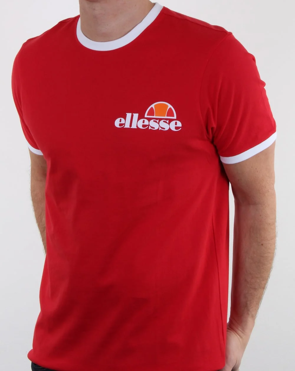 Ellesse Ringer T Shirt True Red - Image 3