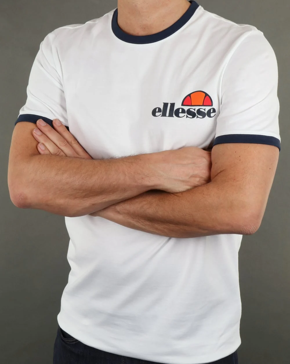 Ellesse Ringer T Shirt White - Image 3
