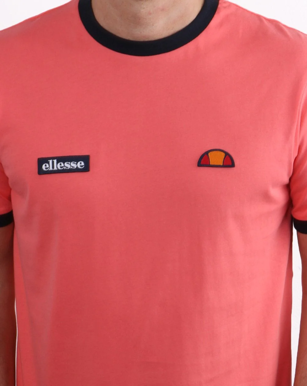 Ellesse Ringer Tee Coral/navy - Image 2