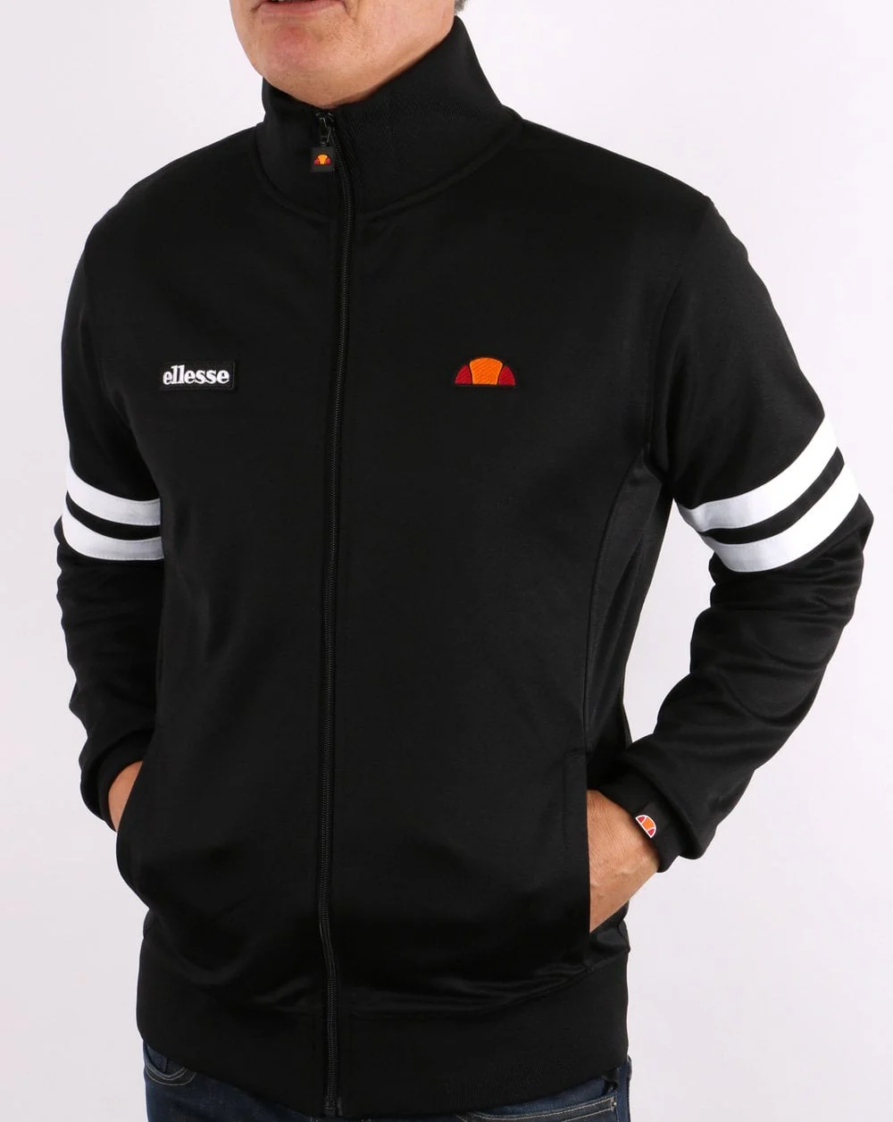 Ellesse Roma Track Top Black/White - Image 3