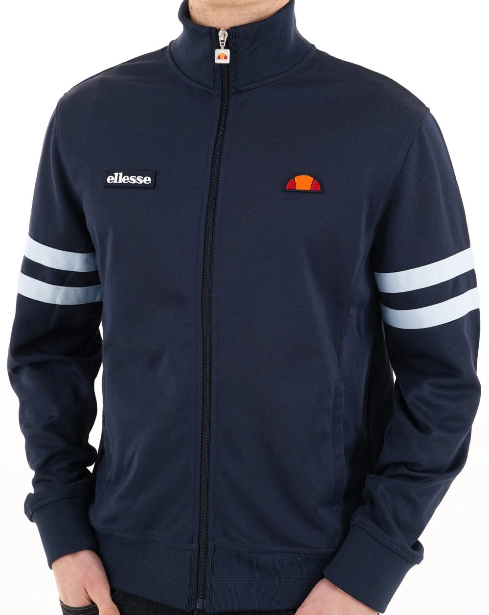 Ellesse Roma Track Top Navy/Light Blue - Image 2