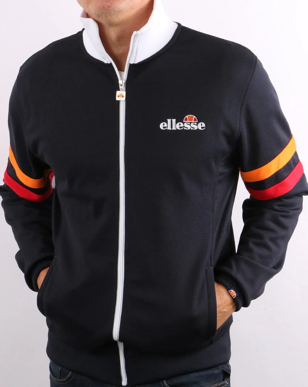 Ellesse Roma Track Top Navy/Orange/Red - Image 4