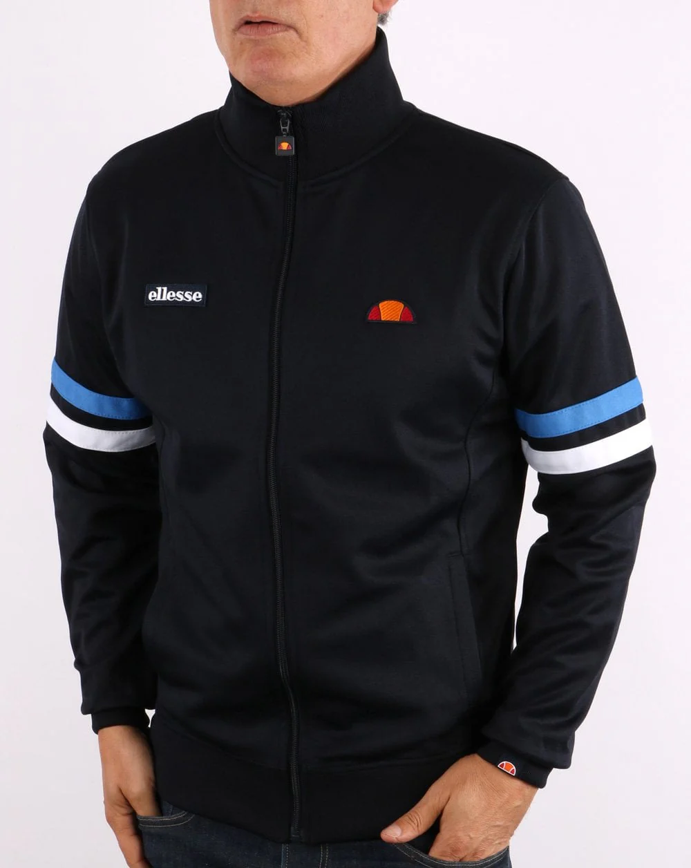 Ellesse Roma Track Top Navy/White/Blue