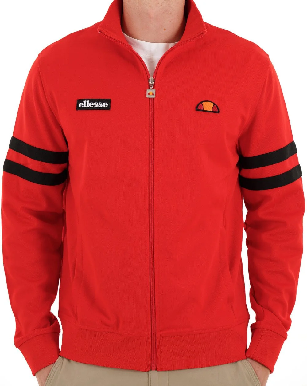 Ellesse Roma Track Top Red/Black - Image 3