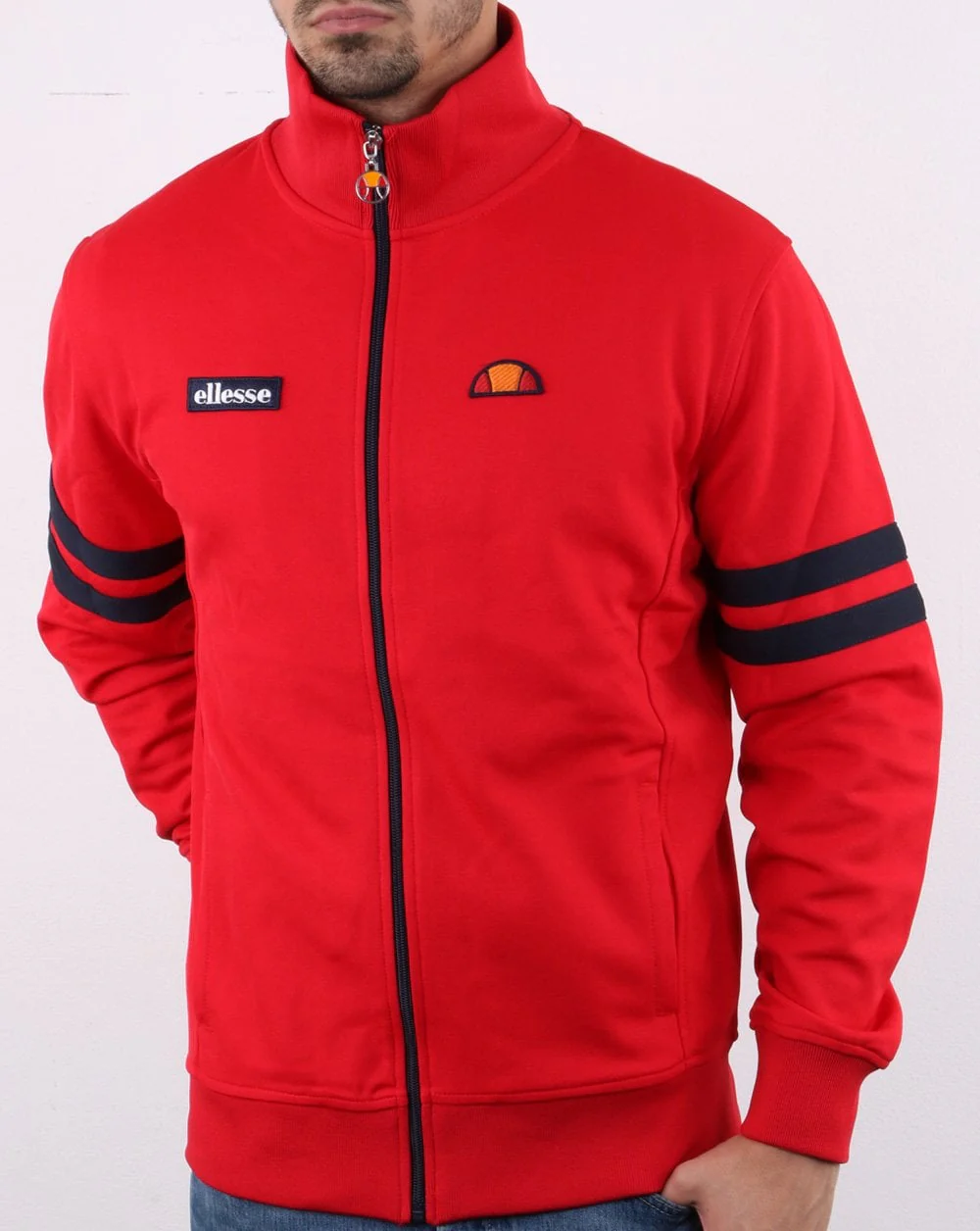 Ellesse Roma Track Top Red/Navy - Image 2