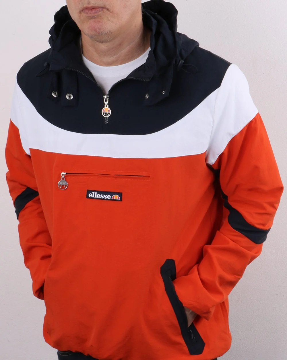 Ellesse Romelo Jacket Navy/White/Orange - Image 4