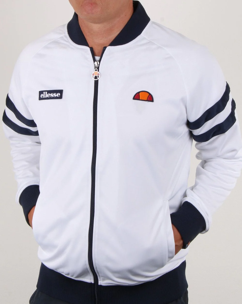 Ellesse Romeo Track Top White/navy