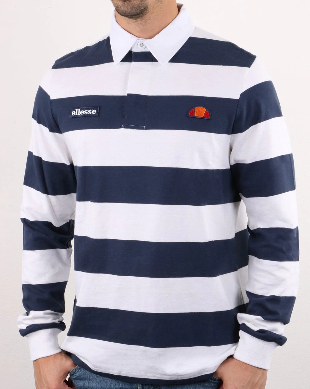 Ellesse Rugby Shirt White/Navy