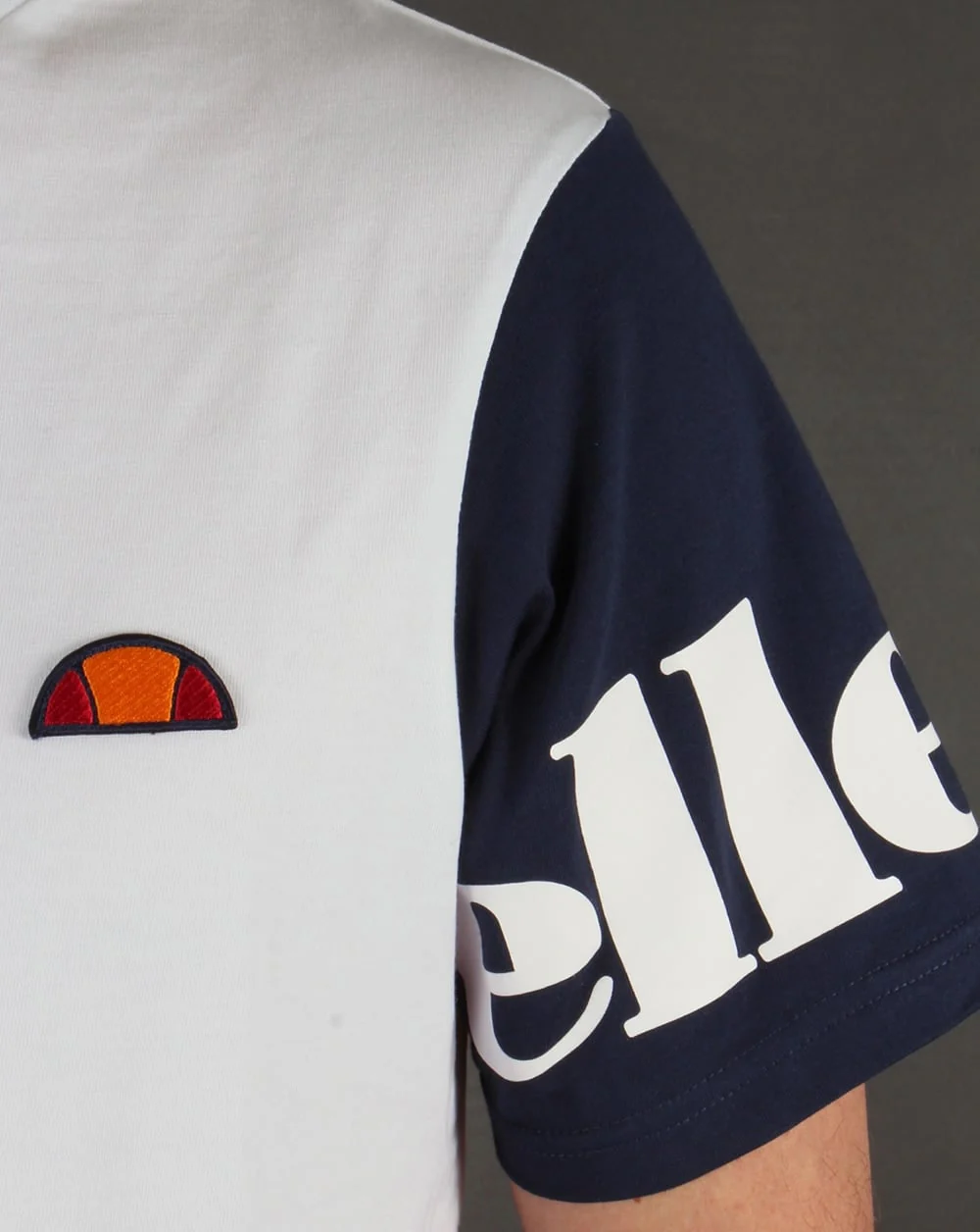 Ellesse San Gem T-shirt White/Navy - Image 3