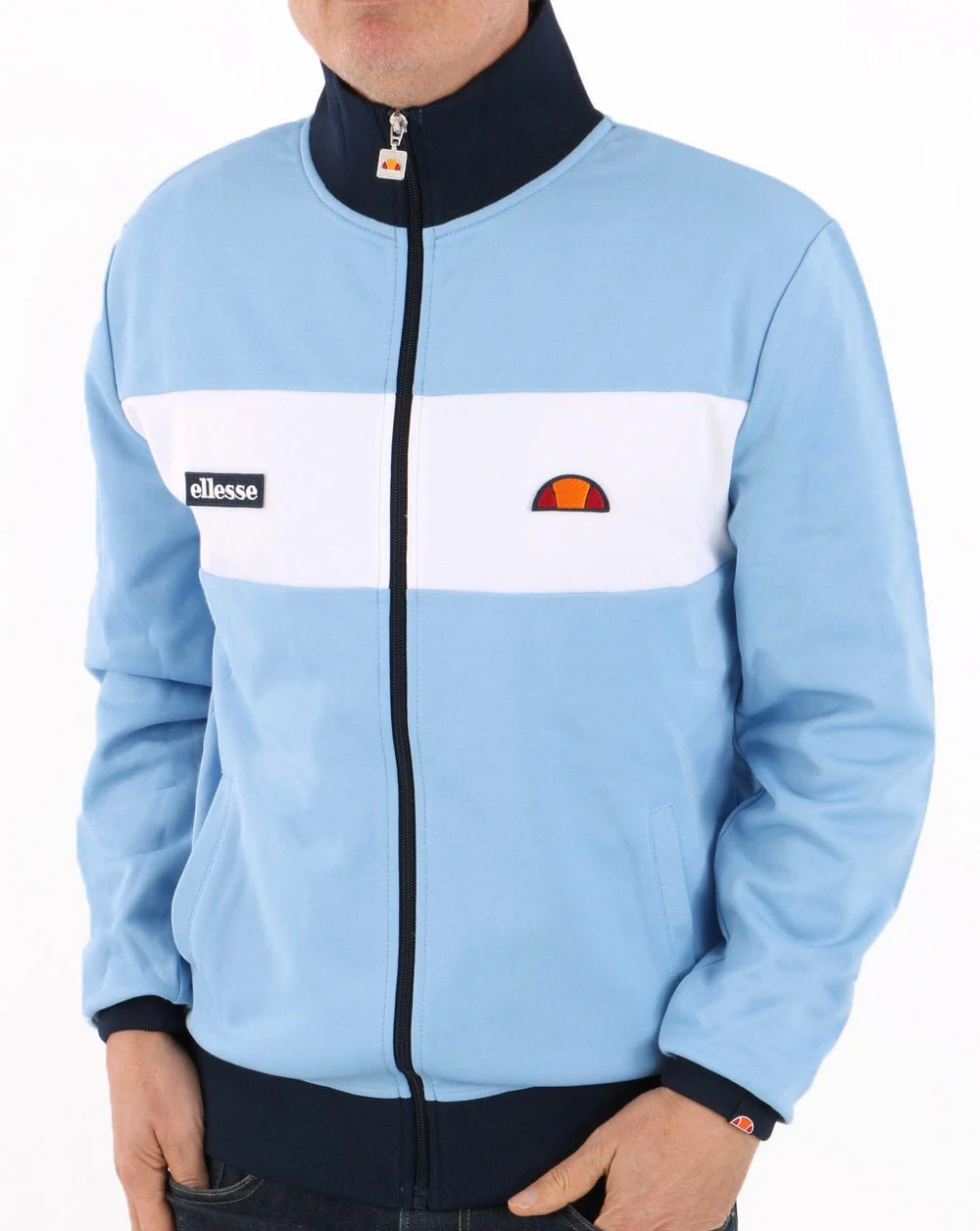 Ellesse Setra Track Top Sky Blue/White - Image 2