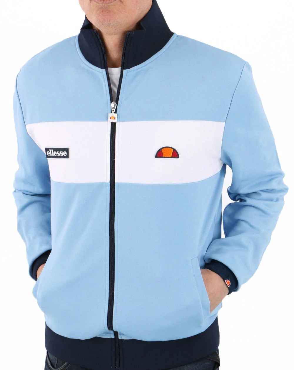 Ellesse Setra Track Top Sky Blue/White - Image 4