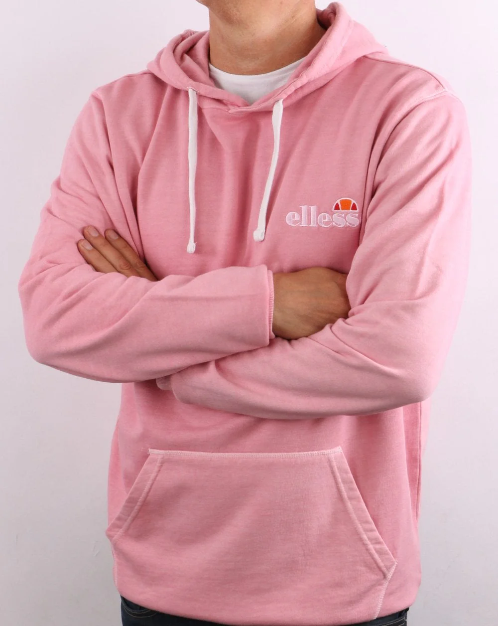 Ellesse Small Logo Hoody Faded Pink - Image 3