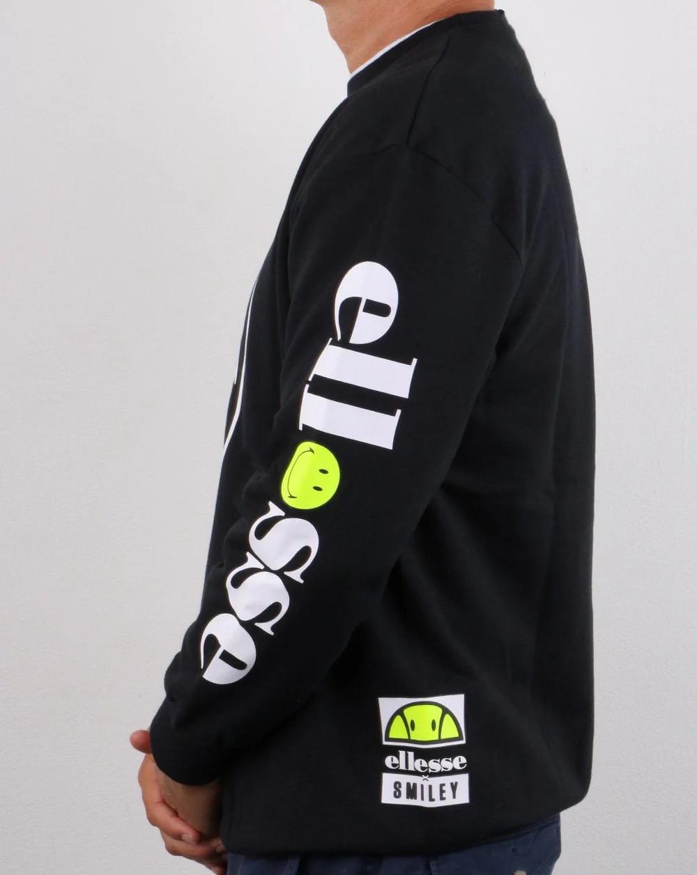 Ellesse Smiley Sweatshirt Black - Image 2