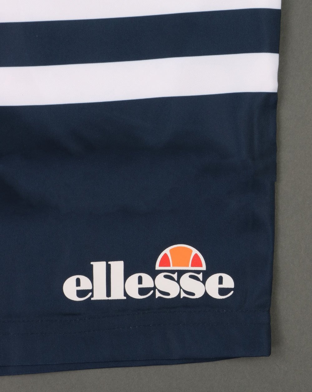 Ellesse Striped Swim Shorts White/Navy - Image 2