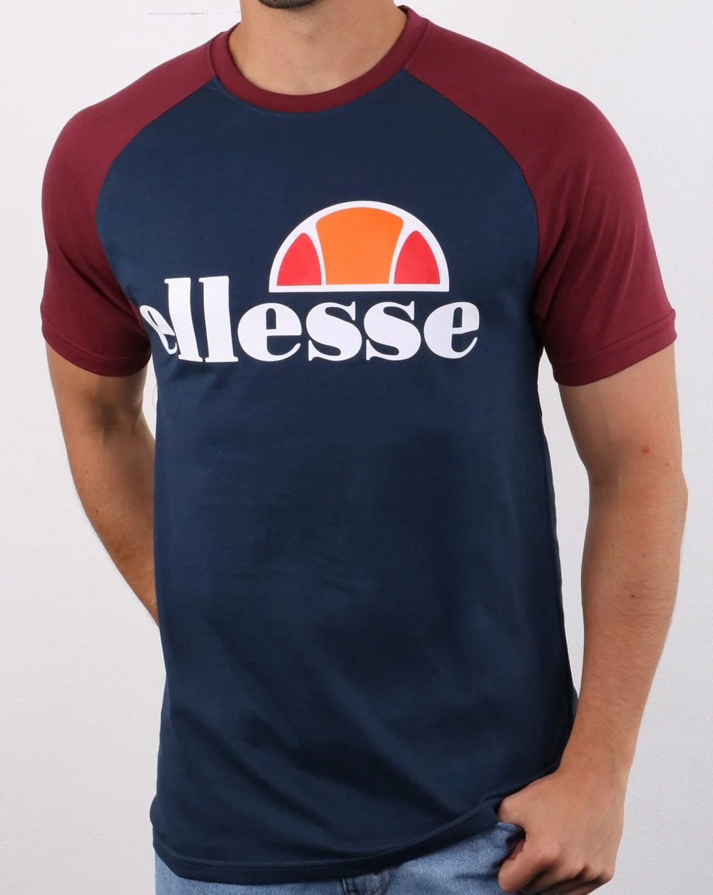 Ellesse T Shirt Navy/burgundy - Image 2