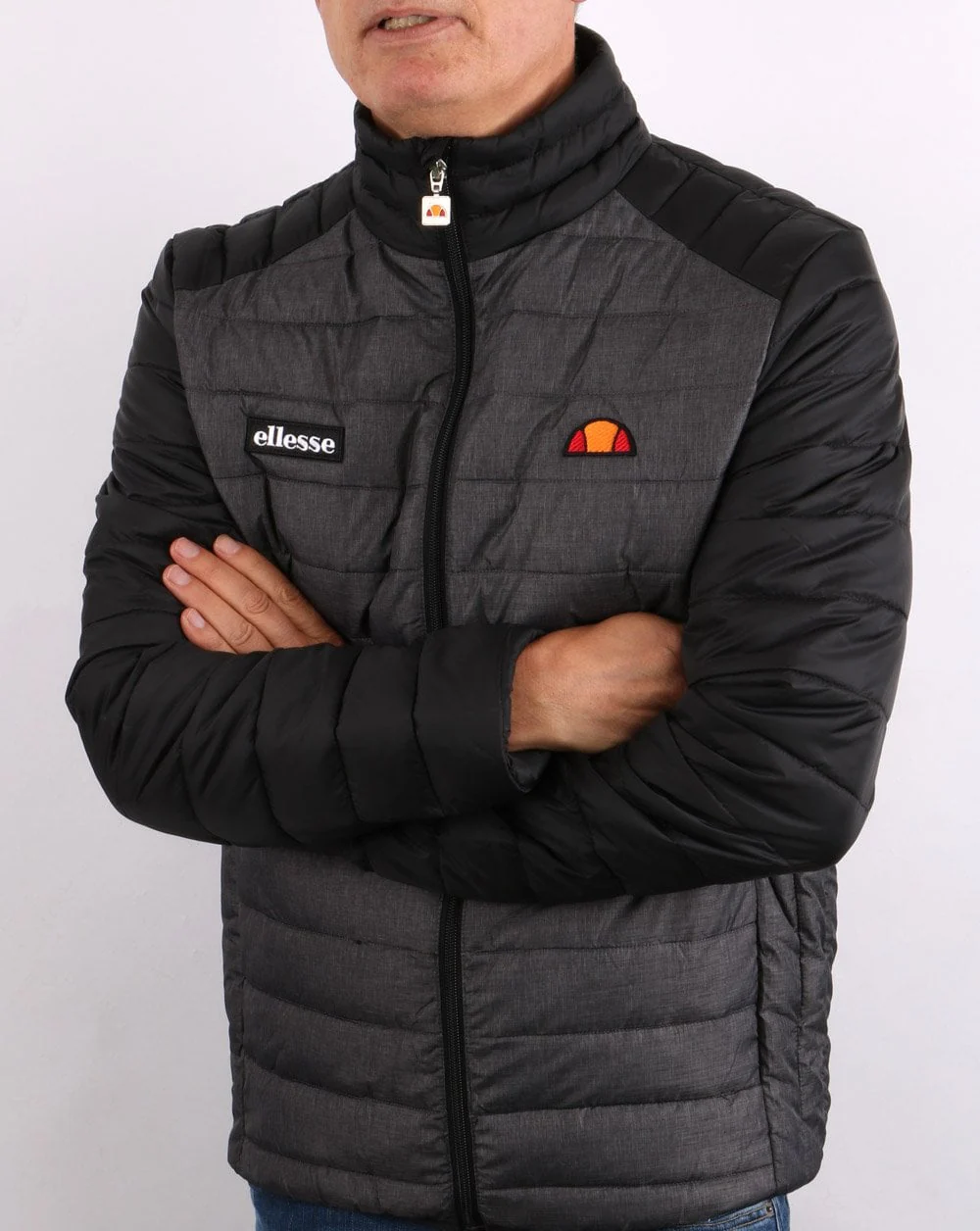 Ellesse Tartaro Padded Jacket Dark Grey Marl - Image 3