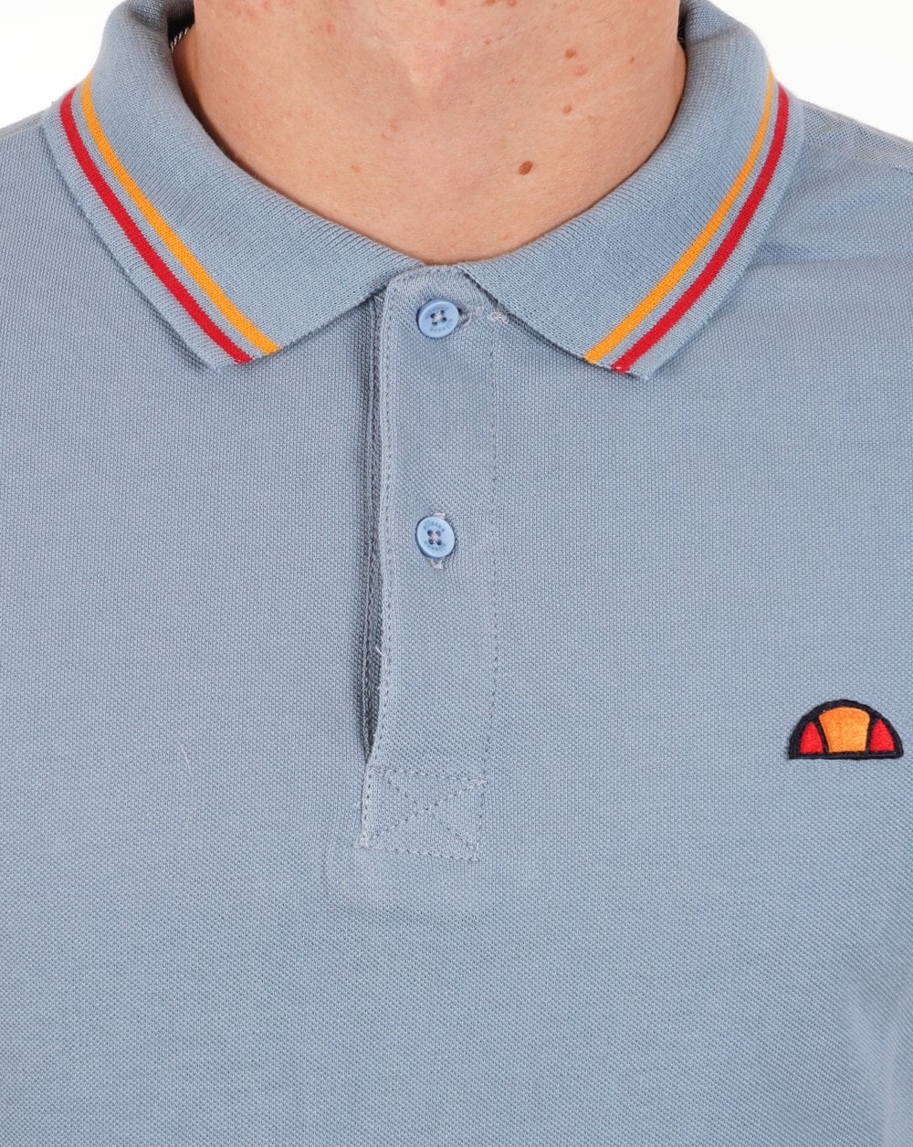 Ellesse Tipped Polo Shirt Light Blue - Image 2