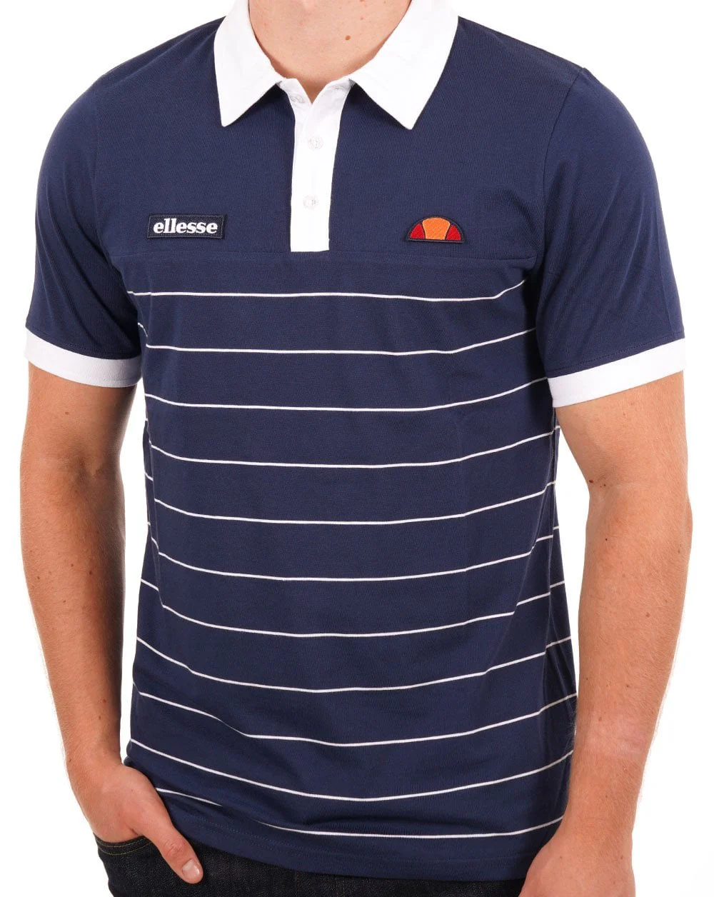 Ellesse Tor Polo Shirt Navy/White - Image 2