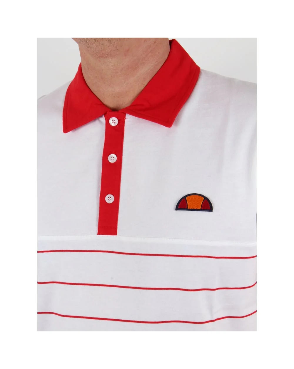 Ellesse Torre Premium Polo Shirt White/red - Image 2