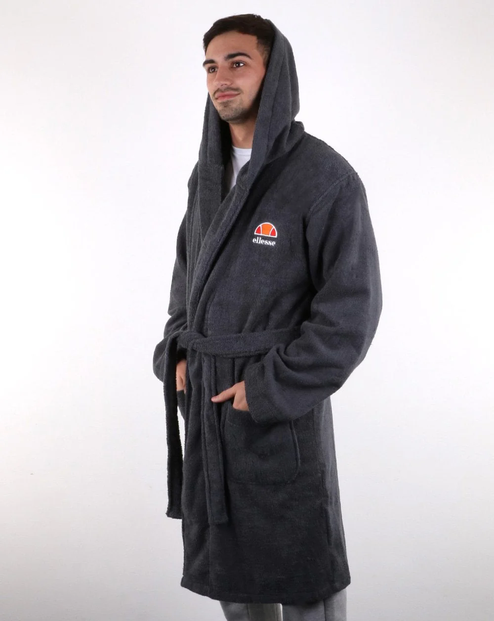 Ellesse Towelling Dressing Gown Grey