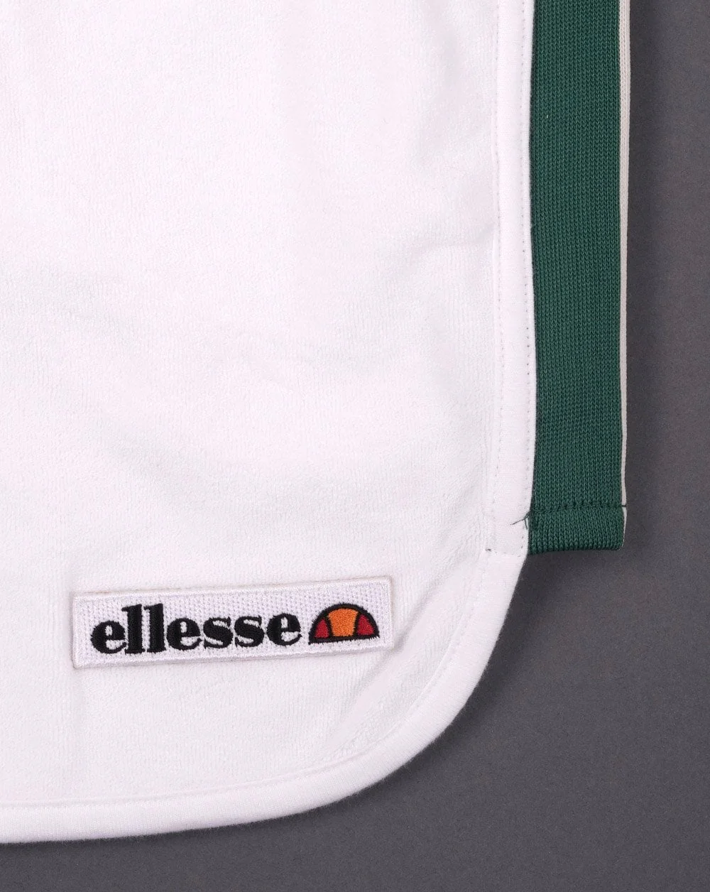 Ellesse Towelling Shorts White/Green - Image 2